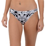 Seamless Tiling Pattern Hand Drawn Black White Band Bikini Bottoms