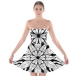 Seamless Tiling Pattern Hand Drawn Black White Strapless Bra Top Dress