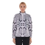 Seamless Tiling Pattern Hand Drawn Black White Women s Bomber Jacket