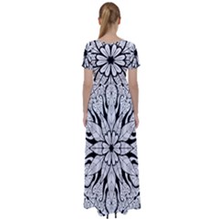 High Waist Short Sleeve Maxi Dress 