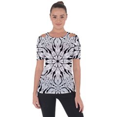 Shoulder Cut Out Short Sleeve Top 