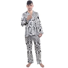 Men s Long Sleeve Satin Pajamas Set 