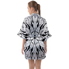 Half Sleeve Satin Kimono  