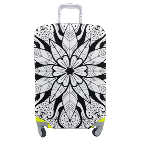 Seamless Tiling Pattern Hand Drawn Black White Luggage Cover (Medium) from ArtsNow.com