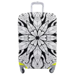 Seamless Tiling Pattern Hand Drawn Black White Luggage Cover (Medium) from ArtsNow.com