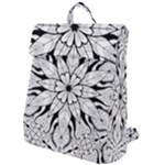 Seamless Tiling Pattern Hand Drawn Black White Flap Top Backpack