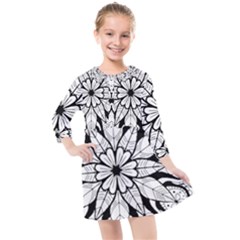 Kids  Quarter Sleeve Shirt Dress 