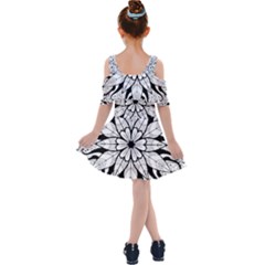 Kids  Shoulder Cutout Chiffon Dress 