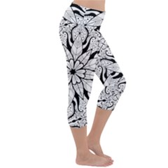 Lightweight Velour Capri Yoga Leggings 