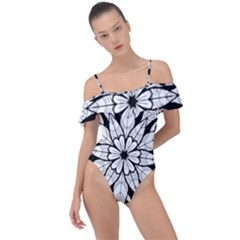 Frill Detail One Piece Swimsuit 