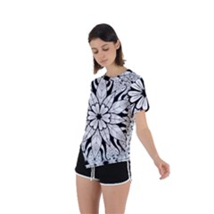 Asymmetrical Short Sleeve Sports T-Shirt 