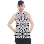 Seamless Tiling Pattern Hand Drawn Black White Men s Sleeveless Hoodie