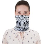 Seamless Tiling Pattern Hand Drawn Black White Face Covering Bandana (Adult)