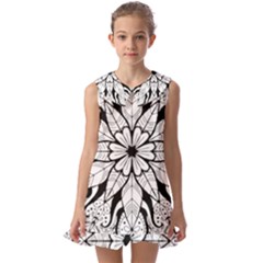 Kids  Pilgrim Collar Ruffle Hem Dress 