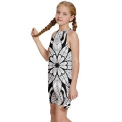 Kids  Halter Collar Waist Tie Chiffon Dress 