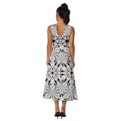 Sleeveless Cross Front Cocktail Midi Chiffon Dress 