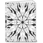 Seamless Tiling Pattern Hand Drawn Black White 6  x 8  Hardcover Notebook