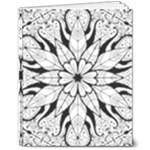 Seamless Tiling Pattern Hand Drawn Black White 8  x 10  Softcover Notebook