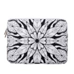 Seamless Tiling Pattern Hand Drawn Black White 13  Vertical Laptop Sleeve Case With Pocket