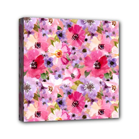 Pattern Seamless Texture Daisies Mini Canvas 6  x 6  (Stretched) from ArtsNow.com