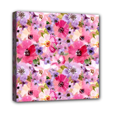 Pattern Seamless Texture Daisies Mini Canvas 8  x 8  (Stretched) from ArtsNow.com