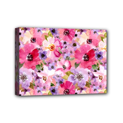 Pattern Seamless Texture Daisies Mini Canvas 7  x 5  (Stretched) from ArtsNow.com