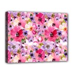 Pattern Seamless Texture Daisies Canvas 14  x 11  (Stretched)