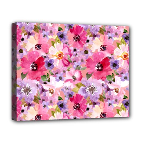 Pattern Seamless Texture Daisies Deluxe Canvas 20  x 16  (Stretched) from ArtsNow.com