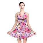 Pattern Seamless Texture Daisies Reversible Skater Dress