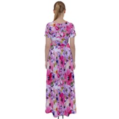 High Waist Short Sleeve Maxi Dress 