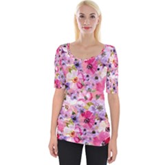 Wide Neckline T-Shirt 