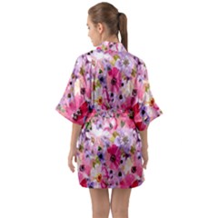 Half Sleeve Satin Kimono  