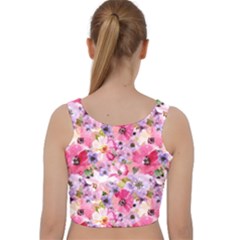 Velvet Racer Back Crop Top 