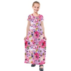 Kids  Short Sleeve Maxi Dress 