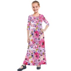 Kids  Quarter Sleeve Maxi Dress 