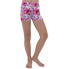 Kids  Lightweight Velour Yoga Shorts 