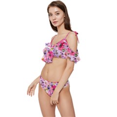 Ruffle Edge Tie Up Bikini Set	 