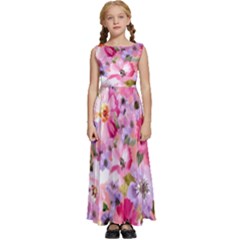 Kids  Satin Sleeveless Maxi Dress 