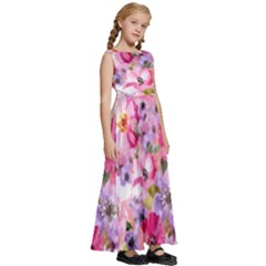 Kids  Satin Sleeveless Maxi Dress 