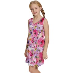 Kids  Sleeveless Tiered Mini Dress 