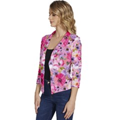 Women s Casual 3/4 Sleeve Spring Jacket 