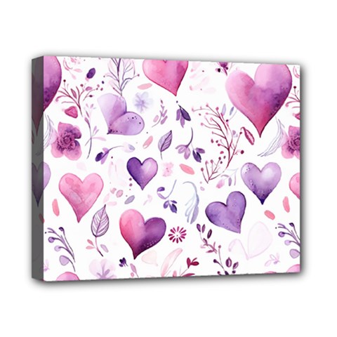 Hearts Love Purple Canvas 10  x 8  (Stretched) from ArtsNow.com