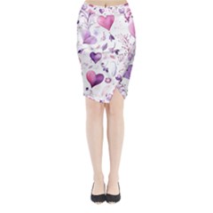 Hearts Love Purple Midi Wrap Pencil Skirt from ArtsNow.com