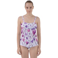 Twist Front Tankini Set 