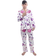 Men s Long Sleeve Satin Pajamas Set 