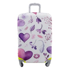 Hearts Love Purple Luggage Cover (Small) from ArtsNow.com