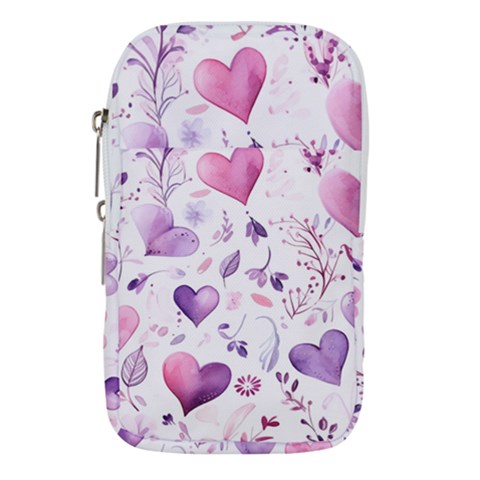 Hearts Love Purple Waist Pouch (Small) from ArtsNow.com