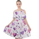 Hearts Love Purple Cut Out Shoulders Dress