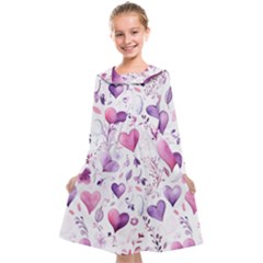 Hearts Love Purple Kids  Midi Sailor Dress from ArtsNow.com