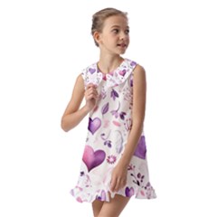 Kids  Pilgrim Collar Ruffle Hem Dress 